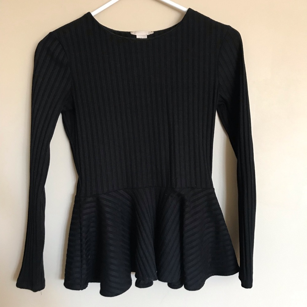 Black Peplum Top